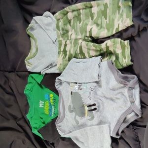 Infant boys onesies and camo set